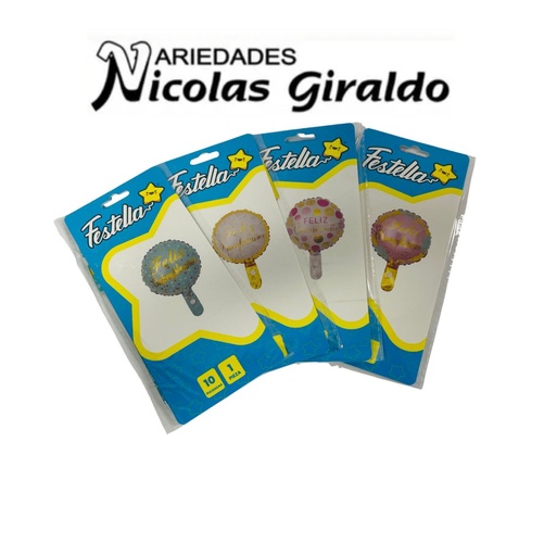 [2D-6976] Globo inflable feliz cumpleaños x1 pqt x25