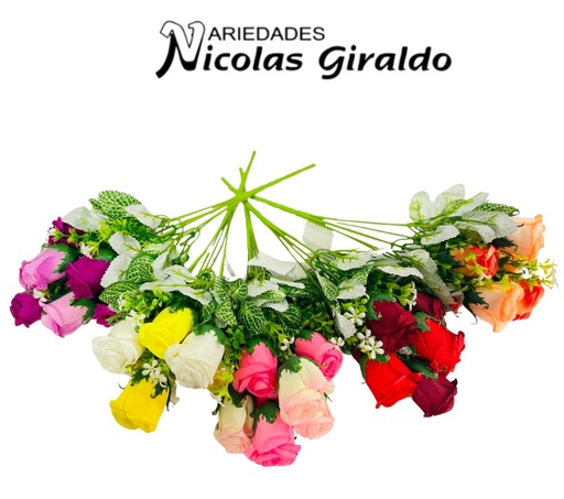 [PT26623] Flor ramo x7 fina surtida en colores 