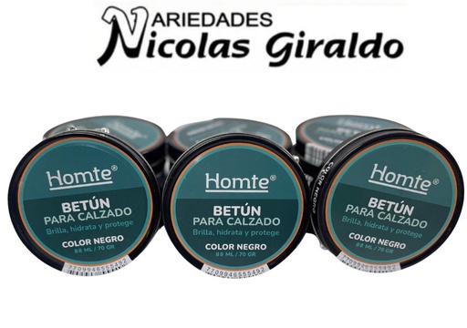 [2D-HMT172] Betun chino homte #3 70g negro paquete x12   