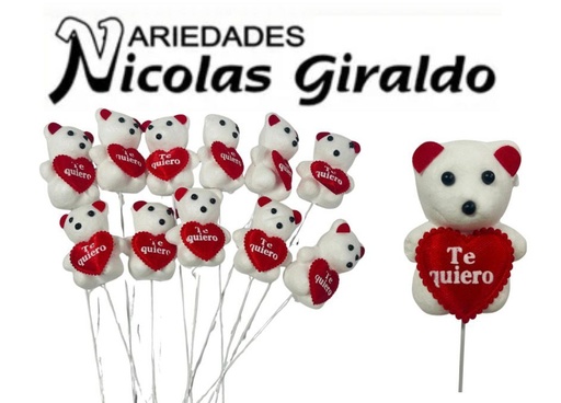 [DF-551] Oso mini feliz dia para ancheta pqt x12   