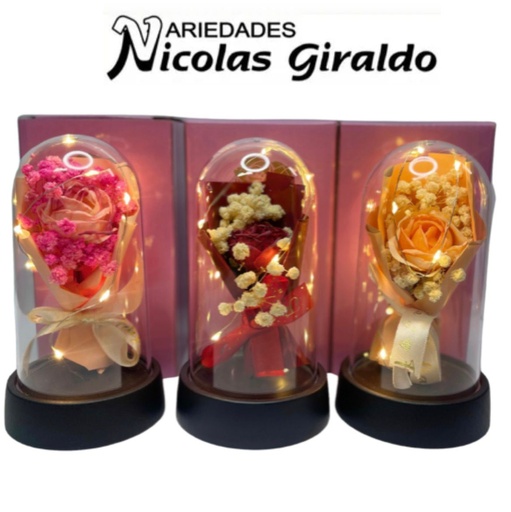 [2D-13366-3] Urna decorativa rosa luz pequeña    