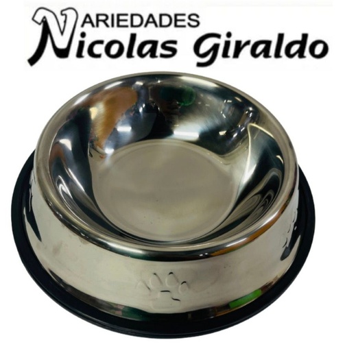 [SE8023] Comedero para mascota metalica x1 extra grande grande 26CM
