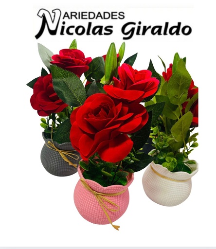 [PTF-482] Matera colores flor artificial  