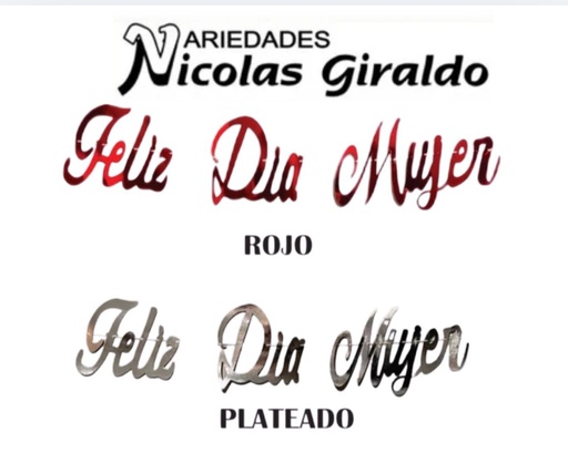 [DM1601] Feliz dia mujer cursivo
