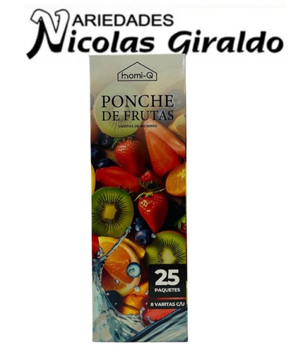 [HQHOMI-Q] Incienso homi-q x25 cajas ponche de frutas HQ305