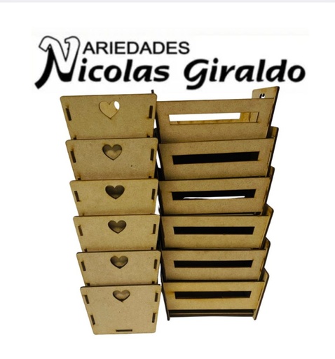 [ACM00016] Canasta ancheta laser varco mini corazon pqt x12 