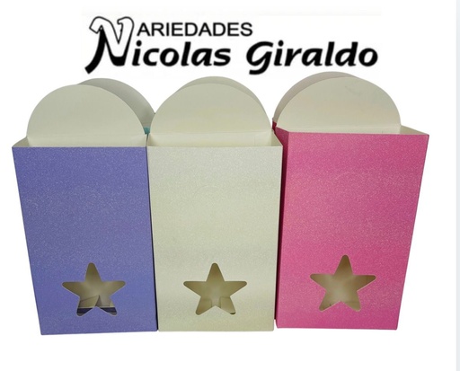 [MF12431] Caja regalo mediana tipo bolsa paquete x6