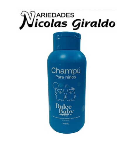 [SY206845] shampoo niños x450ml dulce baby saryd azul