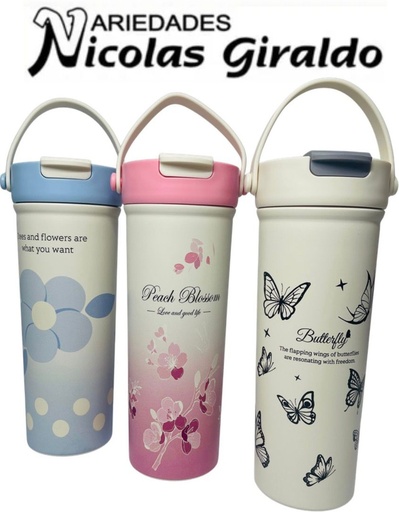 [PTF1318] Termo metal fino fondo entero 600 ml dama