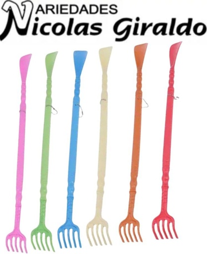 [PT18641] Mano rascar plastica con calzador  pqt x12