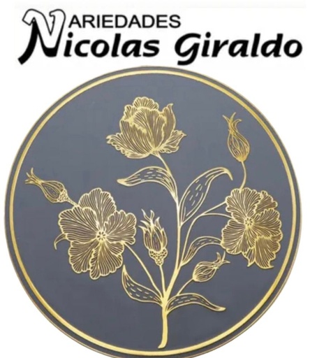 [SLT3853] Individual mesa fino redondo x6 dorado 