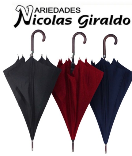 [PT26975] Sombrilla larga baston semi automatica filtro fondo entero estuche