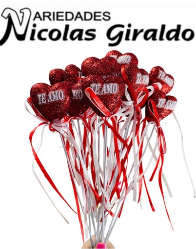 [2D-13902] Corazon mini te amo para ancheta pqt x12 