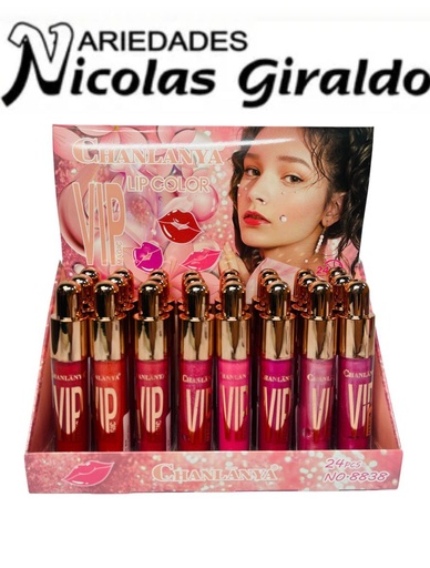 [8838] Brillo aplicador labial vip grande redondo cj x24 