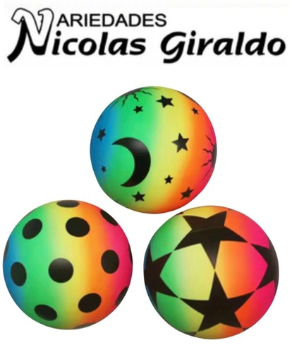 [PT14726] Balon color arcoiris pequeño  PQT X10