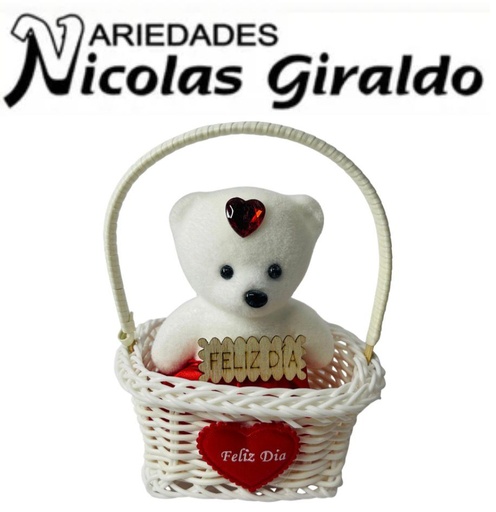 [PTQ2046] Detalle oso canasta feliz dia 