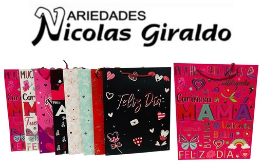 [NA20MDN] @Bolsa regalo importada mediana pqt x12 