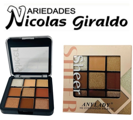 [AN1419] Sombra dama palette 9 tonos (8424)  
