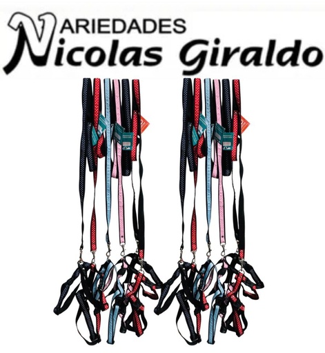 [MT-F285] Collar mascota pechera riata estampada pequeño PQT X12