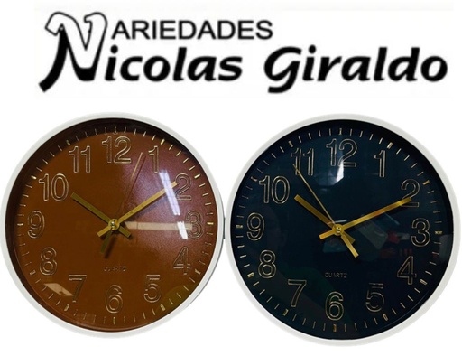 [6054T] Reloj pared redondo grande 