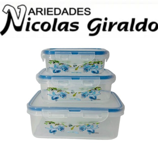 [YNC125-083] Coca hermetica rectangular pequeña x3 