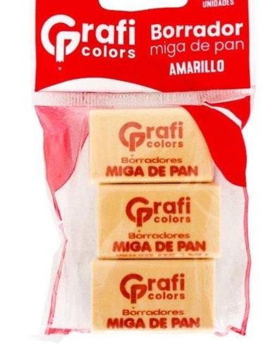 [GR189] Borrador miga de pan beige x3 graficolors