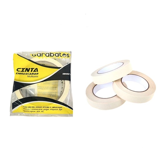 [FL-136] Cinta enmascarar 3/4 " mediana garabato
