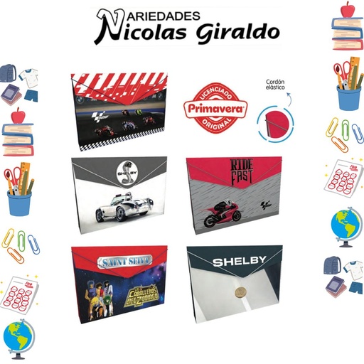 [P3930] Carpeta primavera plastica fuelle juvenil niño