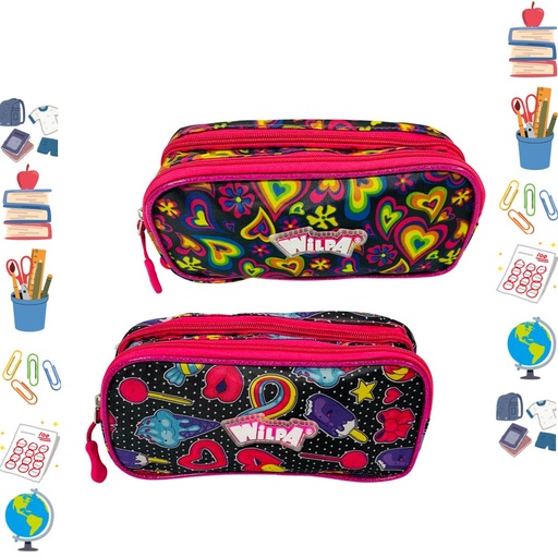 [JD1312-1] Cartuchera wilpa dama 2 cierre