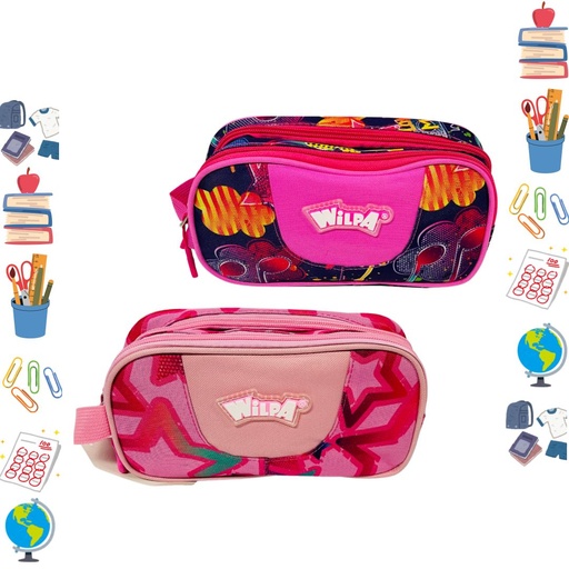 [JD1310-1] Cartuchera wilpa dama 2 cierre