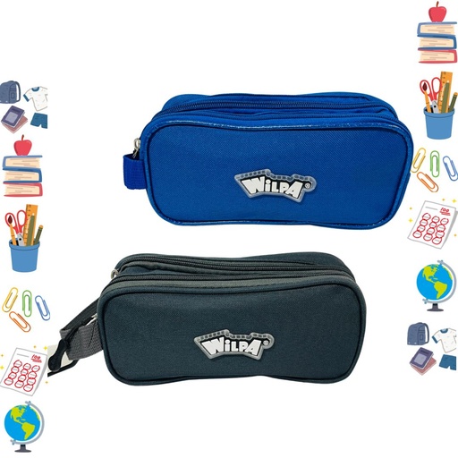 [JD1315-2] Cartuchera wilpa hombre 2 cierre