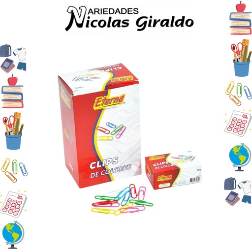 [ET120] Clip para papel x100 caja x10