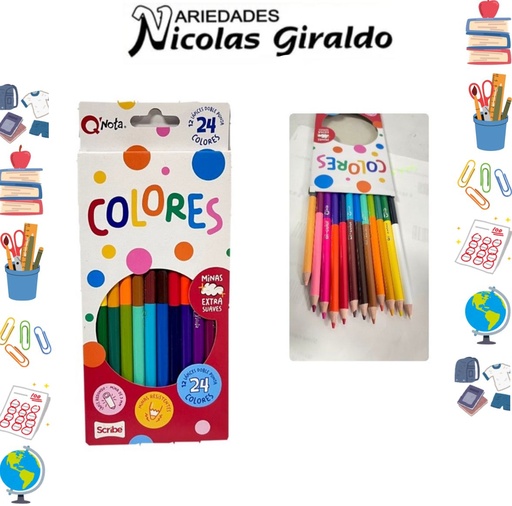 [C30214816] Color scribe Q'NOTA doble punta x12