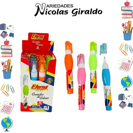 [ET334] Corrector eterna 8 ml color caja x12