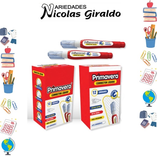 [P3393] Corrector primavera 9ml caja x12