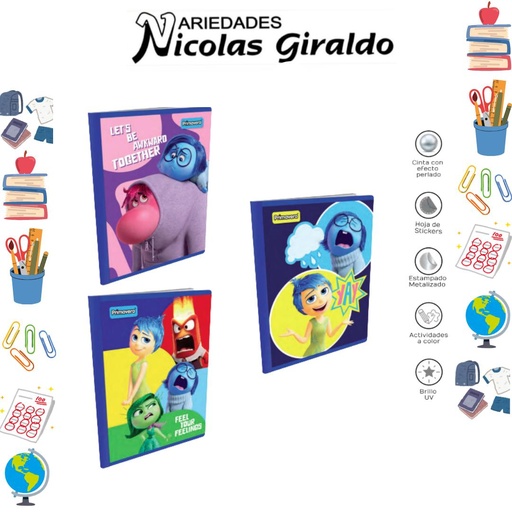 [P3811] Cuaderno cosido primavera 100H cuadro intensamente