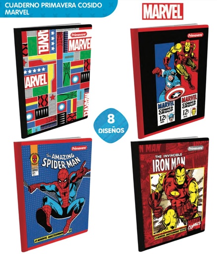 [P3891] Cuad cosido prim. 100 H cuadro marvel