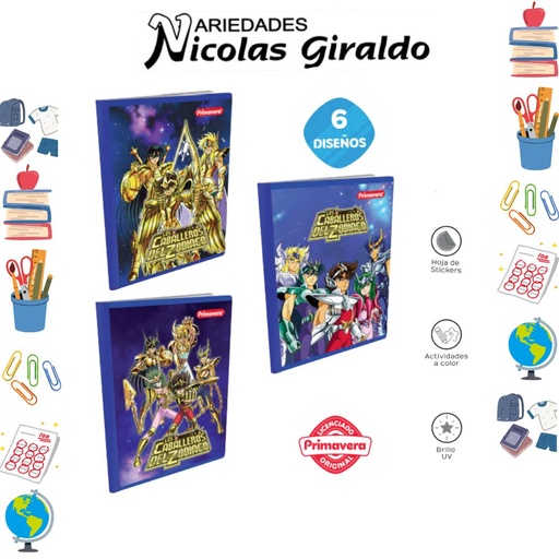 [P3843] Cuaderno cosido primavera 100H raya caballeros 