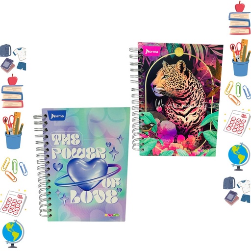 [558932] Cuaderno xpresarte 5 materias dura book pequeño femenino