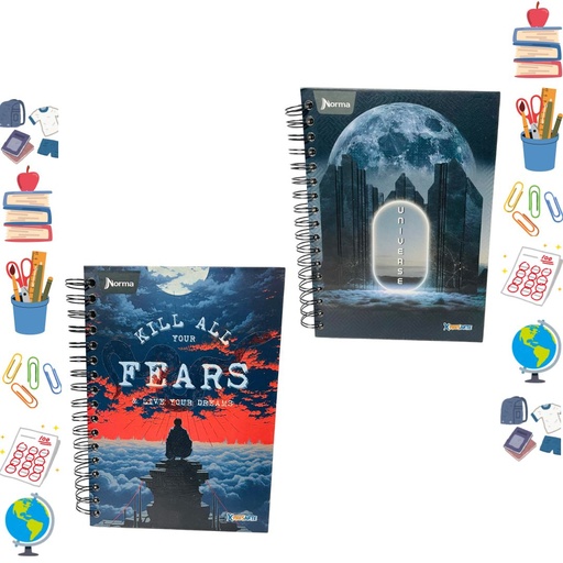 [558934] Cuaderno xpresarte 5 materias dura book pequeño masculino