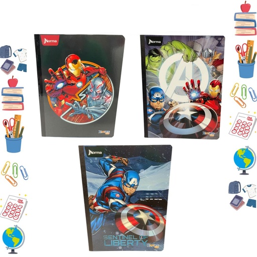 [563898] Cuaderno xpresarte cosido licencia 100h raya avengers