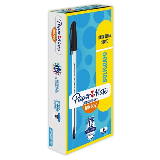 [LA3533] Lapicero kilometrico 100 negra 1.0 tapa x12