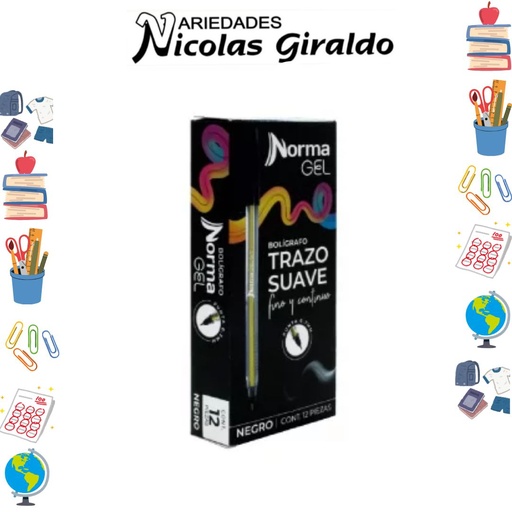 [560359] Lapicero norma .7 tapa negro x12
