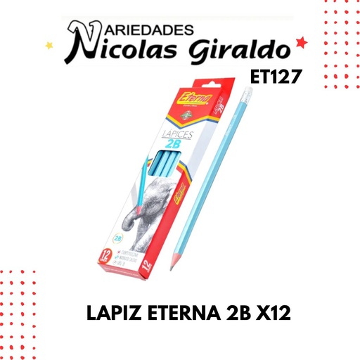 [ET127] Lapiz eterna 2b x12