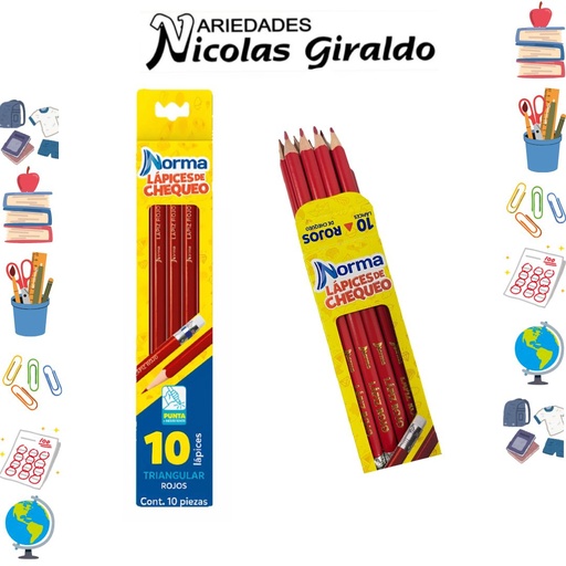 [534895] Lapiz norma rojo x10