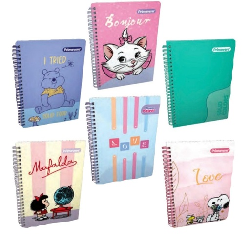 [P3418] Libreta primavera mediana femenina