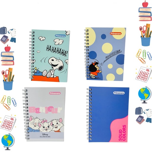 [P3418] Libreta primavera mediana femenina