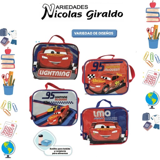 [623-018-1583] Lonchera primavera cars orizontal