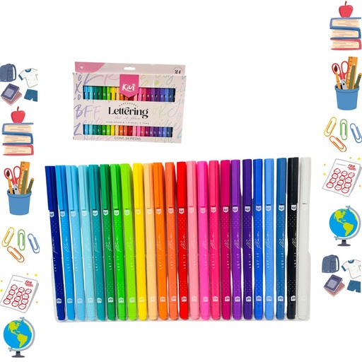 [560347] Marcador kiut letrering punta pincel x24 kw-16026768