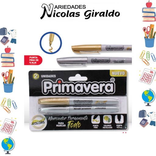 [3092-019] Marcador metal x2 primavera